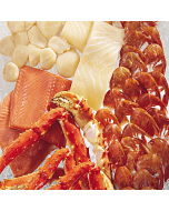 'The Southeaster', a Southern Style Gourmet seafood compilation including salmon, scallops. shrimp and king crab