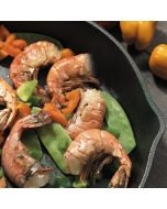 A detailed image of Spot Shrimp, showcasing its vibrant colors and unique physical features.