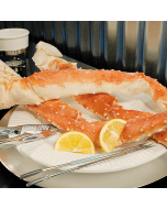 A display of the Super Jumbo King Crab Special, showcasing the largest king crab crab legs with a rich, vibrant color indicating freshness and high quality.