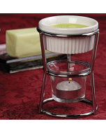 Two butter warmers with small handles and a pouring spout, perfect for melting and serving butter.