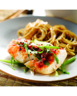 A large combo of Alaska whitefish featuring cod whitefish served with side dishes.