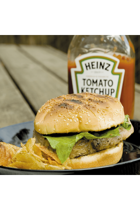 Fresh tuna steaks displayed on a clean surface.